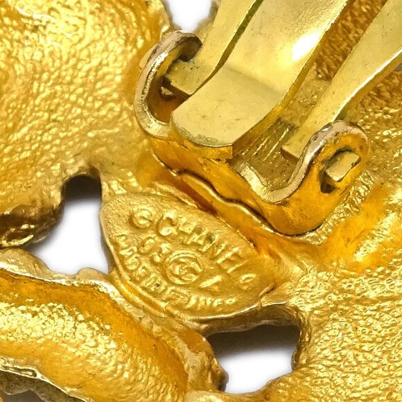 Chanel Dangle Earrings Clip-On Gold 93A 114023 - Picture 4 of 4